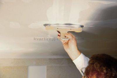 Шпаклевка потолка из гипсокартона: пошаговое фото