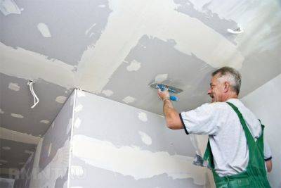 Как правильно шпаклевать потолок из гипсокартона под покраску - rmnt.ru